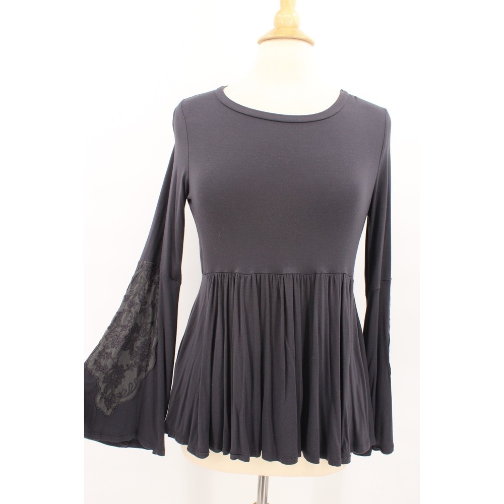 American Eagle Outfitters Peasant Top Medium Soft & Sexy Gray Boho Cottagecore